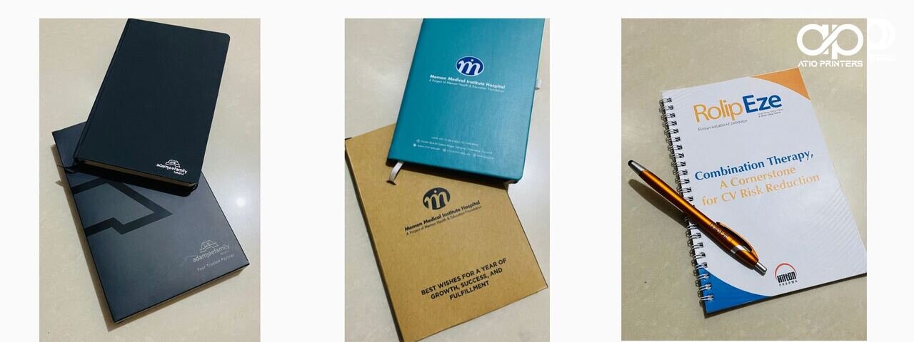 Corporate diaries and notebooks with printed branding — Karachi